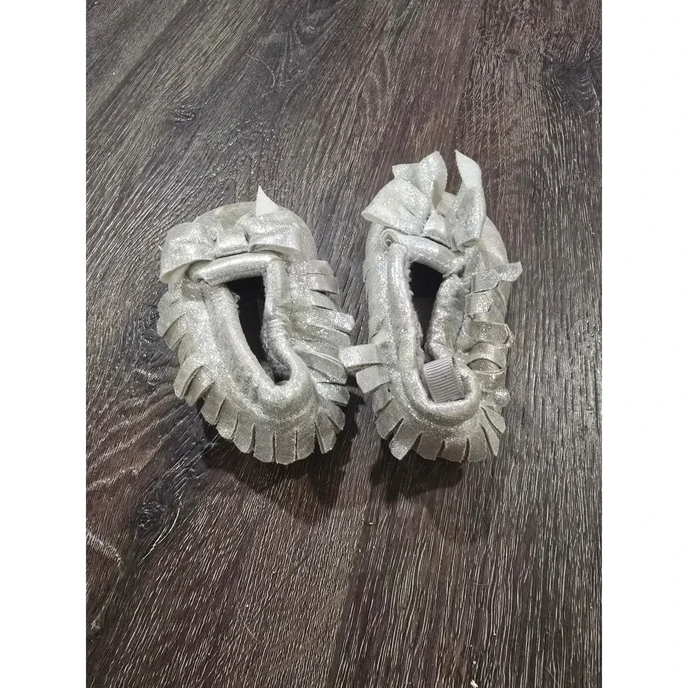 Moccasin Toddler Girls Polar Bear Faux Fur Slippers Grey Size 4 IGWN49SG210